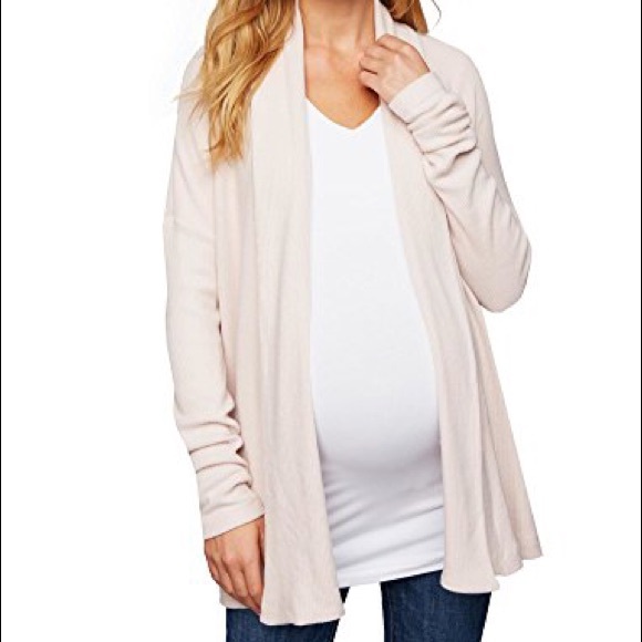 A Pea in the Pod Sweaters - PEA IN THE POD LAYERING MATERNITY RIBBED CARDIGAN